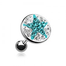 Shining Star Multi-Gem Cartilage Tragus Earring