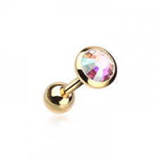 Golden Gem Sparkle Cartilage Tragus Earring