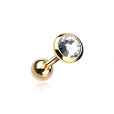 Golden Gem Sparkle Cartilage Tragus Earring
