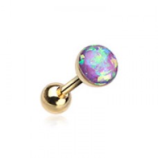 Golden Opal Sparkle Cartilage Tragus Earring