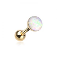 Golden Opal Sparkle Cartilage Tragus Earring