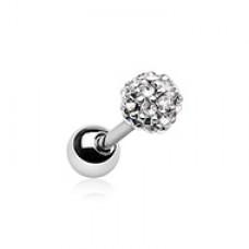 Full Dome Pave Cartilage Tragus Earring