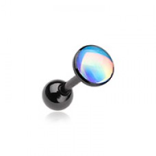 Colored Convex Synthetic Moonstone Cartilage Tragus Earring