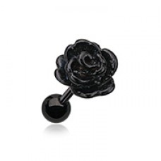 Colorline Steel Rose Cartilage Tragus Earring