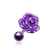 Colorline Steel Rose Cartilage Tragus Earring
