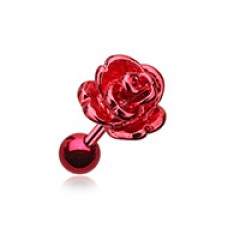 Colorline Steel Rose Cartilage Tragus Earring