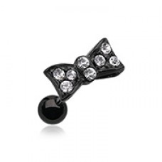 Blackline Flap Bow-Tie Cartilage Tragus Earring
