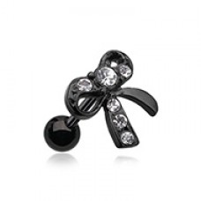 Blackline Lacy Bow-Tie Cartilage Tragus Earring
