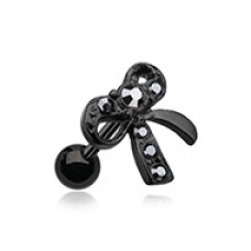 Blackline Lacy Bow-Tie Cartilage Tragus Earring