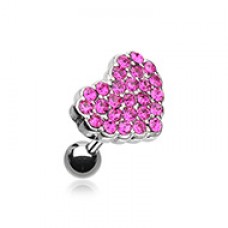 Multi-Sprinkle Dot Heart Multi-Gem Cartilage Tragus Earring