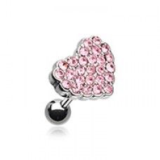 Multi-Sprinkle Dot Heart Multi-Gem Cartilage Tragus Earring