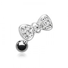 Multi-Sprinkle Dot Bow-Tie Cartilage Tragus Earring
