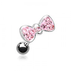 Multi-Sprinkle Dot Bow-Tie Cartilage Tragus Earring