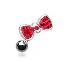 Multi-Sprinkle Dot Bow-Tie Cartilage Tragus Earring