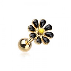 Golden Spring Blossom Flower Cartilage Tragus Earring