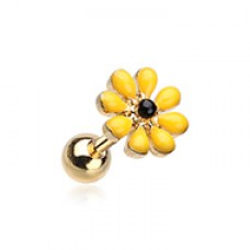 Golden Spring Blossom Flower Cartilage Tragus Earring