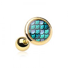 Golden Mermaid Scales Cartilage Tragus Earring