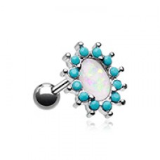 Elegant Opal Turquoise Cartilage Tragus Earring