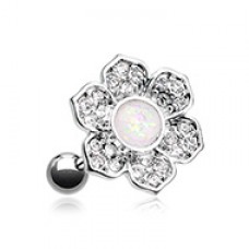 Opal Avens Flower Cartilage Tragus Earring