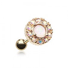 Golden Opal Elegance Cartilage Tragus Earring