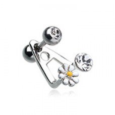 Dainty Daisy Cartilage Cuff Ring