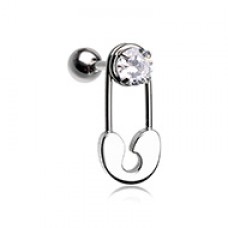 Sparkle Safety Pin Cartilage Tragus Earring