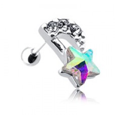 Celestial Shooting Star Cartilage Tragus Earring