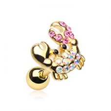 Golden Posh Sea Crab Cartilage Tragus Earring