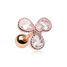 Rose Gold Shimmering Propellar Cartilage Tragus Earring