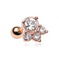 Rose Gold Royal Majestic Cartilage Tragus Earring