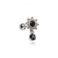 Ornate Sun Dangle Cartilage Tragus Earring