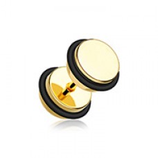 Gold PVD Basic Fake Plug with O-Rings
