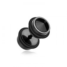 Blackline Pointy Crystalline Steel Fake Plug 