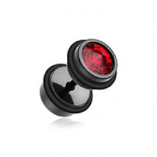 Blackline Pointy Crystalline Steel Fake Plug 