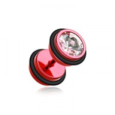 Vibrant E-Coat Gem Top Fake Plug with O-Rings