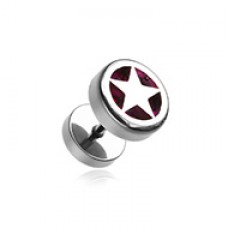 Star Marble Inlay Steel Fake Plug 