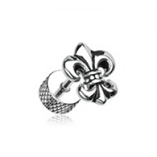 Fleur De Lis Steel Fake Plug 