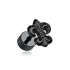 Blackline Fleur De Lis Steel Fake Plug 