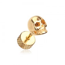 Golden Death Skull Steel Fake Plug 