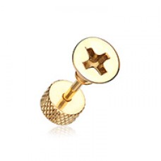 Golden Screw Bolt Top Steel Fake Plug 