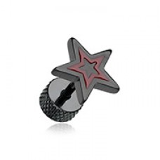 Blackline Star Embossed Steel Fake Plug 