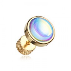 Golden Illuminating Moonstone Steel Fake Plug