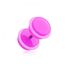 Neon Acrylic Fake Plug with O-Rings