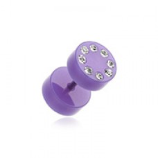 Multi Gem Solid Acrylic Fake Plug 