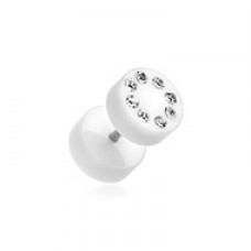 Multi Gem Solid Acrylic Fake Plug 