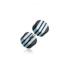Multi Stripe Acrylic Fake Plug 