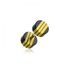 Multi Stripe Acrylic Fake Plug 