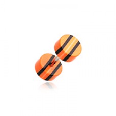 Multi Stripe Acrylic Fake Plug 