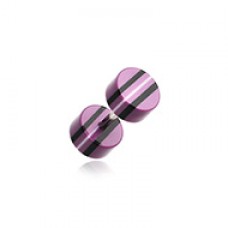 Multi Stripe Acrylic Fake Plug 