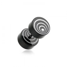 Swirl Circles Solid Acrylic Fake Plug 